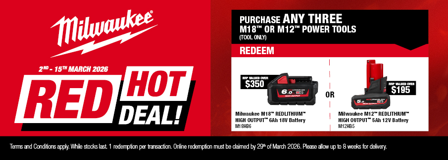 Milwaukee Q1 Red Hot Deal 2 - 15 Mar 2026 Milwaukee Q1 Red Hot Deal 2 - 15 Mar 2026